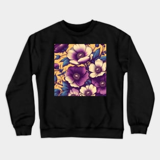 Purple Flowers Crewneck Sweatshirt